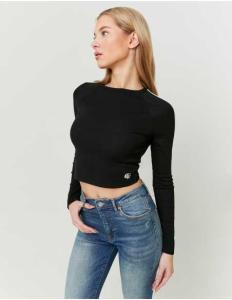 მაისურები Tally Weijl - Black Basic T-shirt