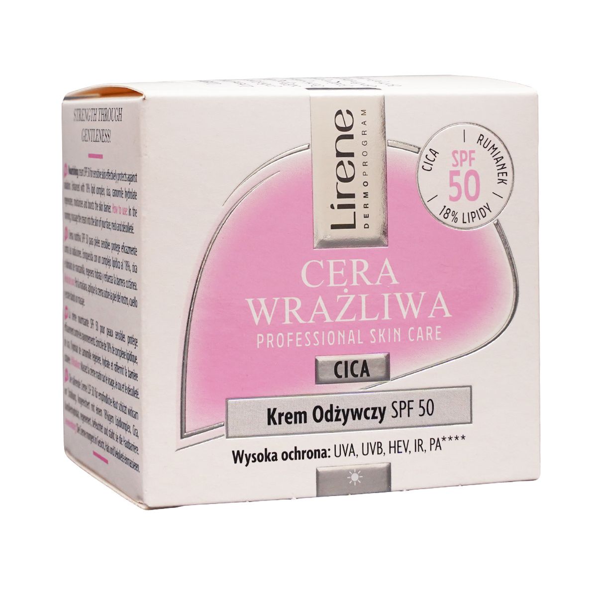 სახის კრემი სენსიტიური კანისთვის SPF50 8115 ლირენე - Lirene