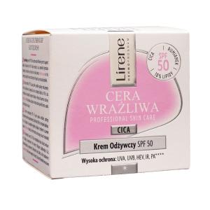 სახის კრემი სენსიტიური კანისთვის SPF50 8115 ლირენე - Lirene