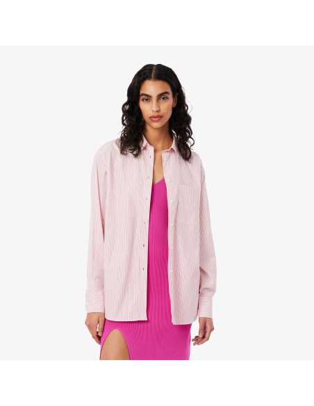 პერანგი LACOSTE - Oversized cotton poplin shirt