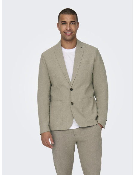 პიჯაკი ONLY & SONS - ONSEVE 2BTN CASUAL LINEN 0132 BLAZER