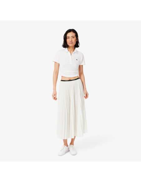 ქვედაბოლო LACOSTE - Long Pleated Elasticated Waist Skirt