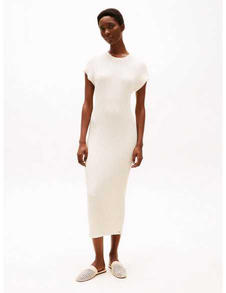 კაბა Tommy Hilfiger - RIB BLEND CAP SL DRESS