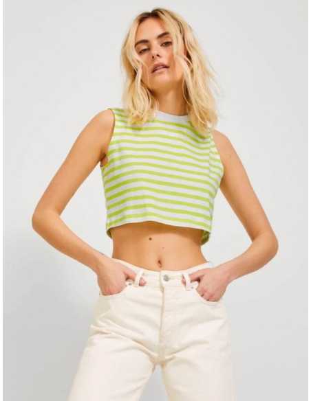 მაისურები JJXX - JXALVIRA SL  SLIM CROP STRIPE EVERY TEE