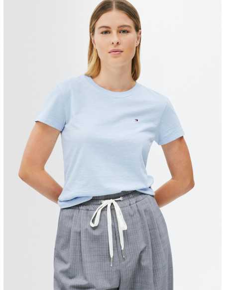 მაისურები Tommy Hilfiger - SLIM SLUB C-NK SS