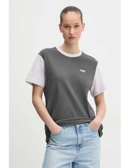მაისურები VANS - COLORBLOCK BFF TEE ASPHALT/EVENING HAZE