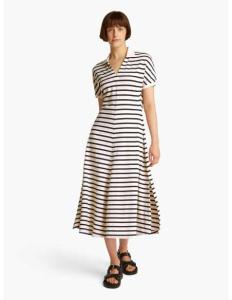 კაბა Tommy Hilfiger - LYOCELL OPEN-NK MIDI DRESS