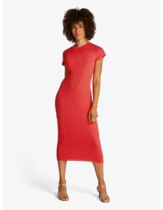 კაბა Tommy Hilfiger - RIB BLEND CAP SL DRESS