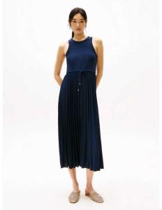 კაბა Tommy Hilfiger - RIB TANK PLEATED DRESS MIDI NS