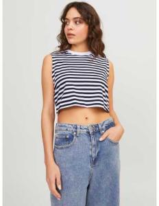 მაისურები JJXX - JXALVIRA SL  SLIM CROP STRIPE EVERY TEE