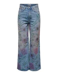 ქალის ჯინსი ONLY - ONLHOPE HW WIDE FLOWER DNM CRO