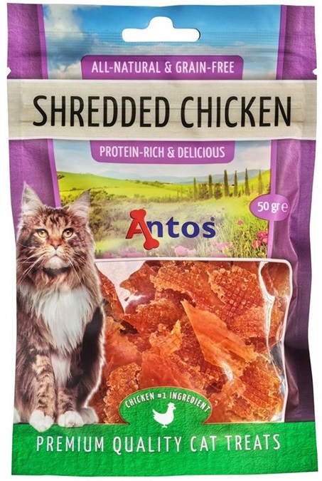 Antos, 50 გრ. სასუსნაო კატებისთვის, ქათმით