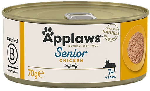 Applaws, 70 გრ. სველი საკვები ასაკოვანი კატებისთვის, ქათმის ხორცით