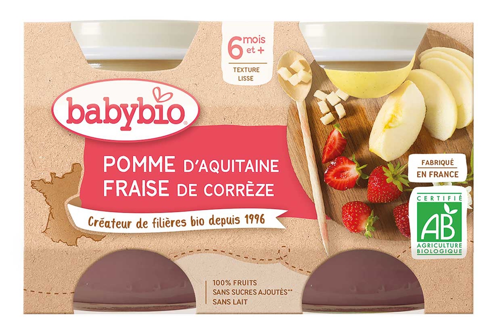 Babybio კონფიტიური მარწყვი, მოცვი და ვაშლი