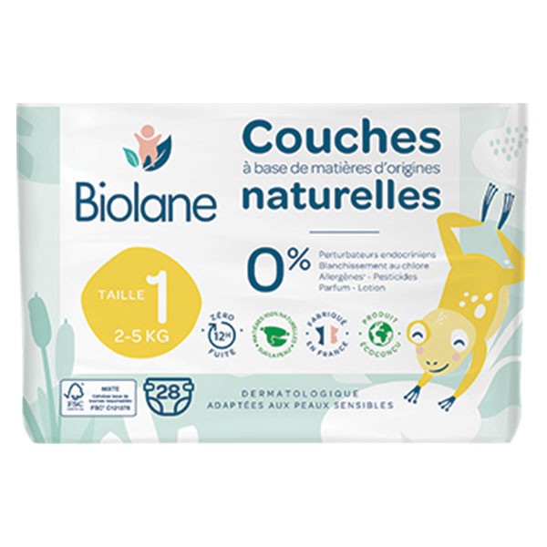 Biolane Natural ბავშვის საფენი 1 ზომა 28 ცალი