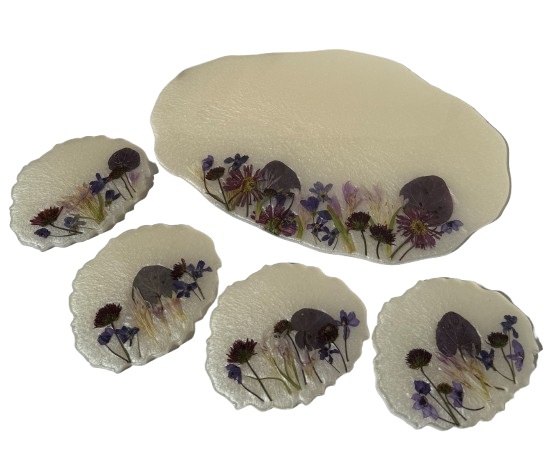 Glossy Epoxy Lab, ლანგარი ჭიქის სადგამებით