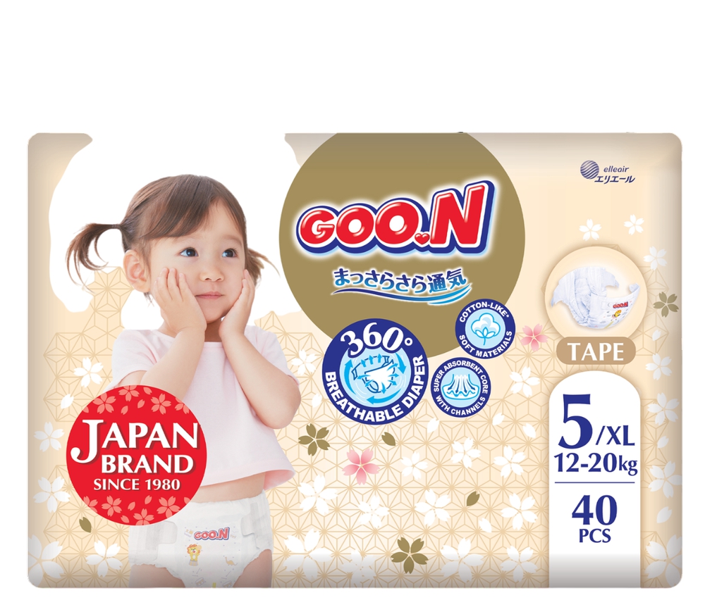 Goo.N ბავშვის საფენი 5 ზომა 40ც