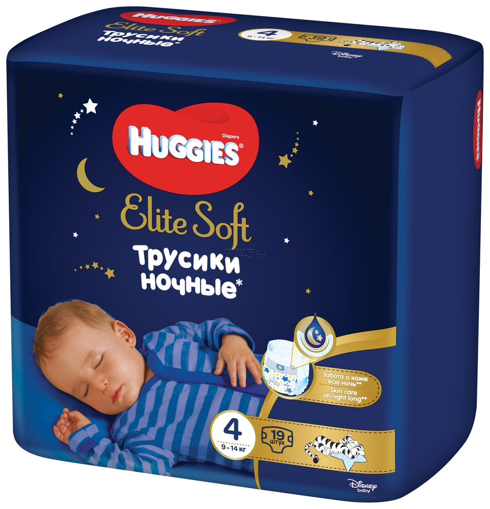 Huggies Elite Soft ბავშვის ღამის ტრუსი 4 ზომა 19ც