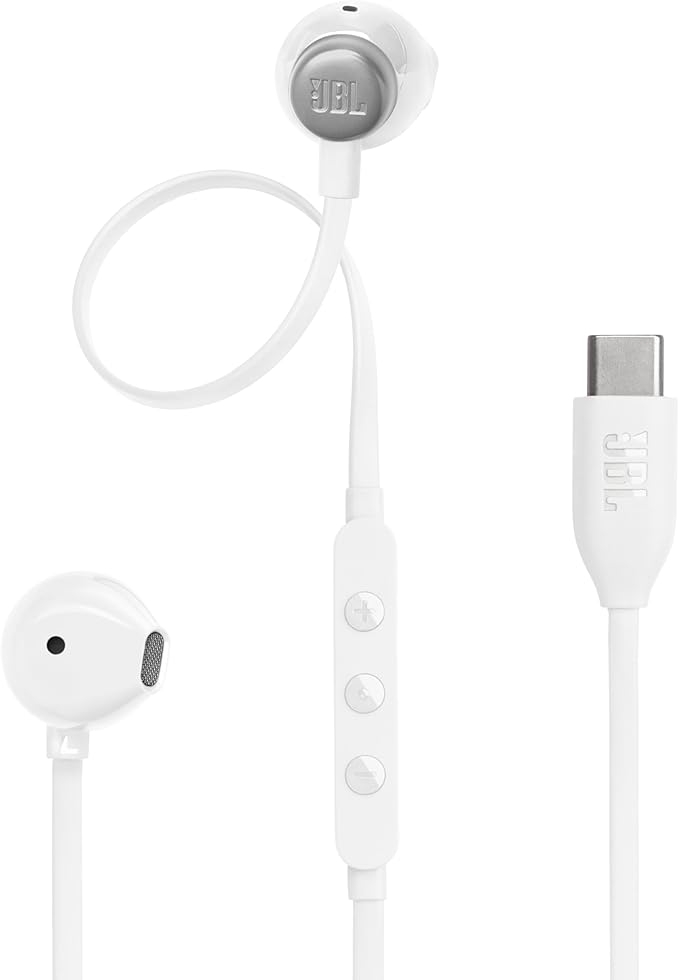 JBL Tune 305C Wired In-Ear Headphones White