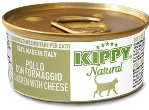 KIPPY, 70 გრ. ზრდასრული კატის კონსერვი ყველით და ქათმით
