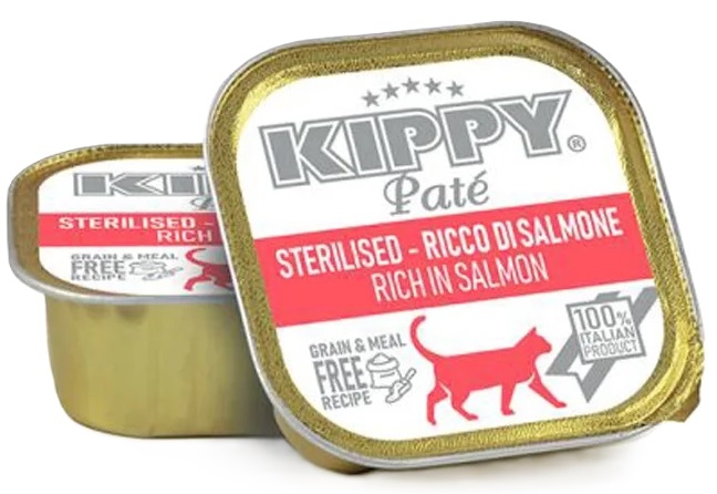 KIPPY, 90 გრ. კონსერვი სტერილური კატებისთვის, ორაგულით