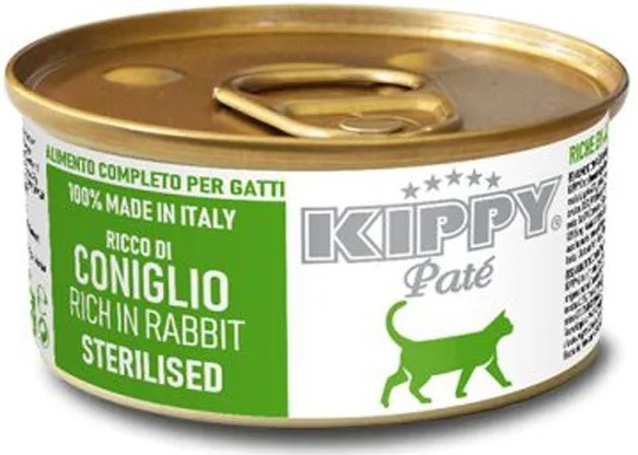 KIPPY, Pate, 85 გრ. სტერილური კატის კონსერვი, კურდღლით