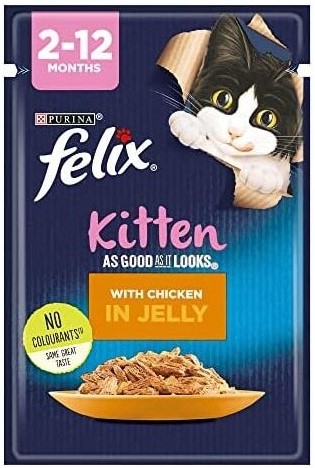 Purina Felix,  75 გრ. კნუტის სველი საკვები, ქათამი