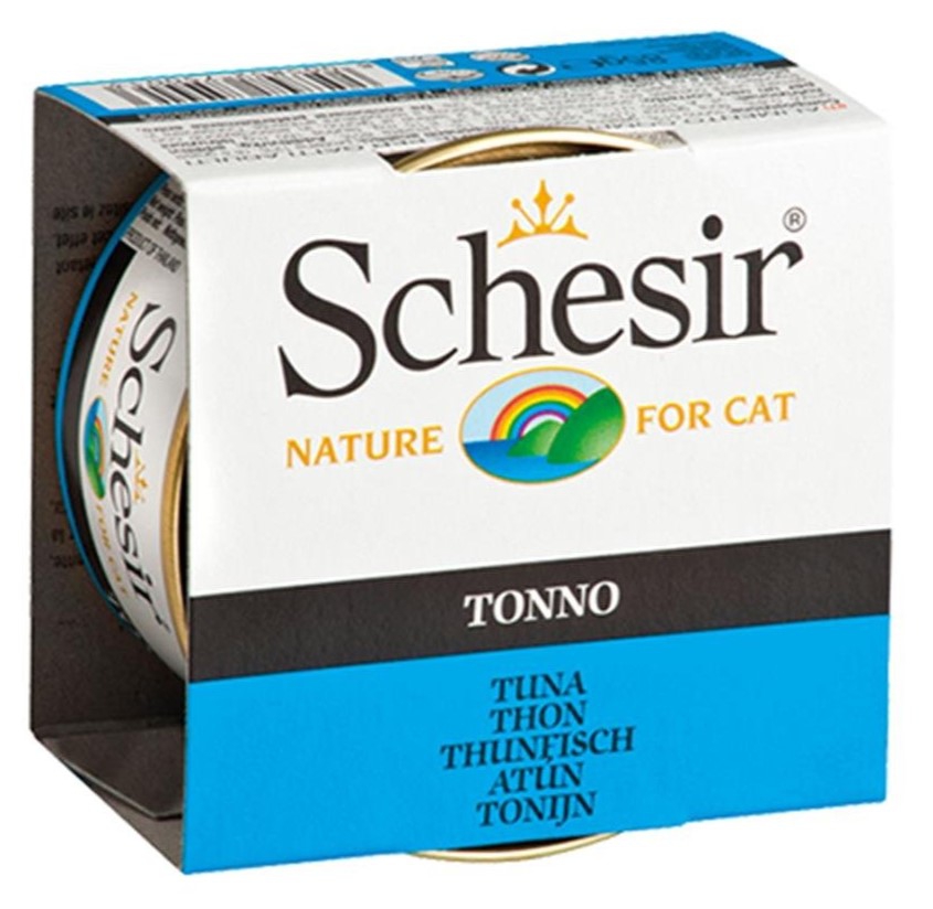 Schesir, 85 გრ. სველი საკვები ზრდასრული კატებისთვის, თინუსით