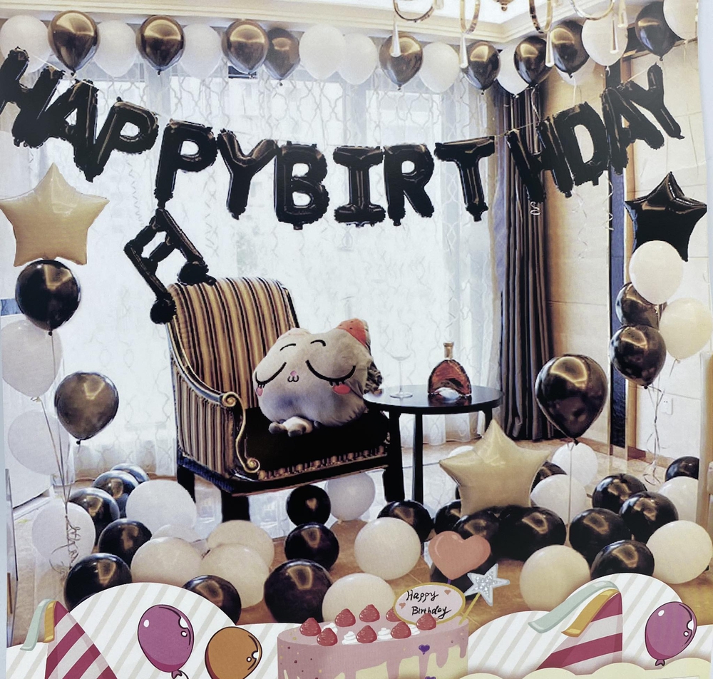 TLX, ბუშტების ნაკრები, Happy Birthday, 47 ცალი.