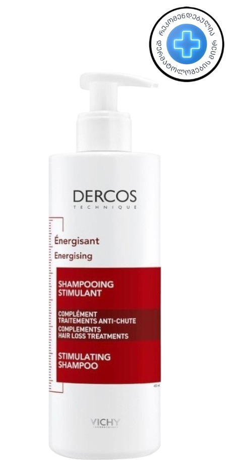 Vichy Dercos Energy+ შამპუნი თმის ცვენის საწინააღმდეგოდ 400 მლ