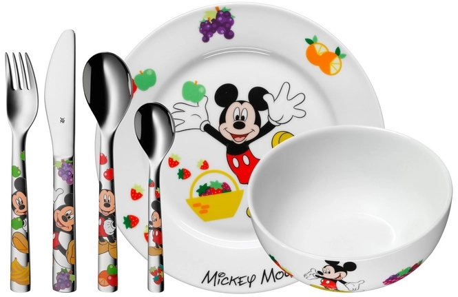 WMF, საბავშვო ჭურჭლის ნაკრები, Mickey Mouse, 6 ცალი
