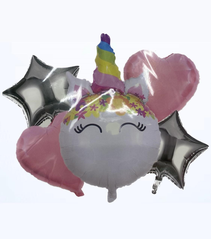Xingaosheng, ბუშტების ნაკრები, Unicorn, 5 ცალი.