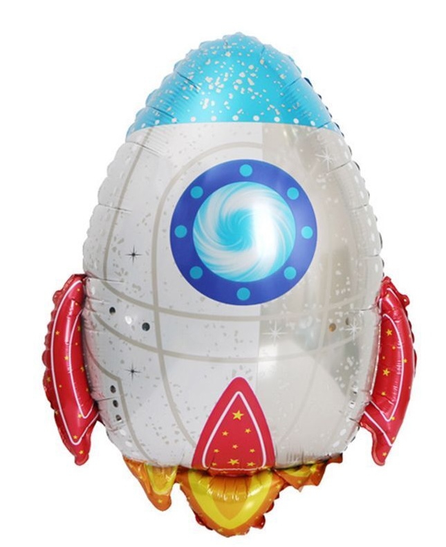 ფოლგირებული ბუშტი, რაკეტა, 60 x 75 სმ, 1 ც.