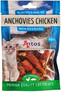 Antos, 50 გრ. სასუსნაო კატებისთვის, ქათმით