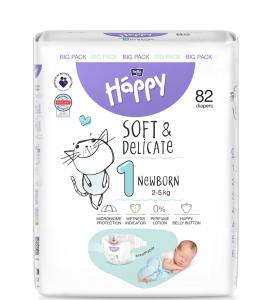 Bella Baby Happy ბავშვის საფენი 1 ზომა 82ც