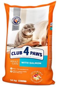 Club 4 Paws, 14 კგ. მშრალი საკვები ზრდასრული კატისთვის, ორაგულის ხორცით