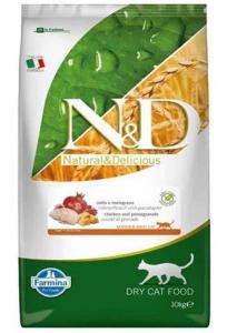Farmina N&D Pumpkin, 10 კგ.მშრალი საკვები სტერილიზებული კატებისთვის, მწყერის ხორცით