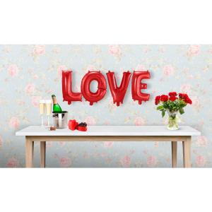 Folat, ფოლგირებული ბუშტი, Love, 36 სმ, 4 ც.