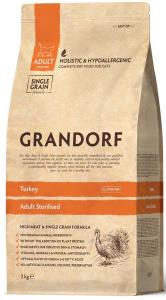 Grandorf, 2 კგ. მშრალი საკვები სტერილიზებული კატებისთვის, ინდაურით