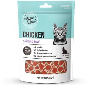 Jerky time, 80 გრ კატის სასუსნაო ვირთევზით და ქათმით