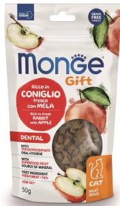 Monge, 50 გრ. კატის სასუსნაო კბილებისთვის, კურდღლის ხორცი ვაშლით