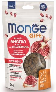 Monge, 50 გრ. სასუსნაო სტერილიზებული კატისთვის, იხვის ხორცითა და ბროწეულით