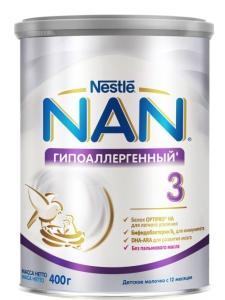 Nan Expert Pro 3 ჰიპოალერგიული ადაპტირებული რძე 400 გ