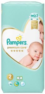 Pampers Premium Care ბავშვის საფენი 2 ზომა 46ც