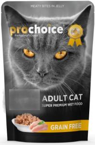 Prochoice chunk  კატის სველი საკვები თინუსით, 85 გრ