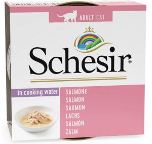 Schesir, 85 გრ. სველი საკვები ზრდასრული კატებისთვის, ორაგულით