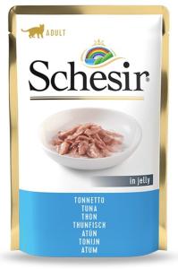 Schesir, 85 გრ. სველი საკვები ზრდასრული კატებისთვის, თინუსით