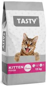 Tasty, 15 კგ მშრალი საკვები კნუტისთვის, ქათმის ხორცით