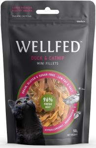 WELLFED, დელიკატესი კატებისთვის იხვის ფილეთი, 50 გრ