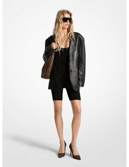 პიჯაკი MICHAEL MICHAEL KORS - LEATHER OVRSZED BLAZER